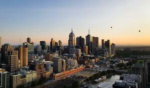 Preview wallpaper city, architecture, tower, buildings, sky