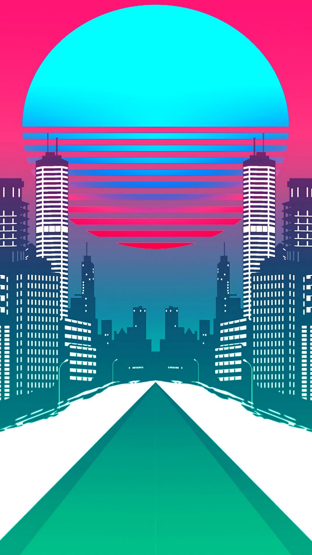 Retro City Phone Wallpaper Template and Ideas for Design  Fotor