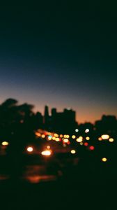 Preview wallpaper city, blur, glare