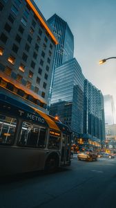 Preview wallpaper city, building, car, road