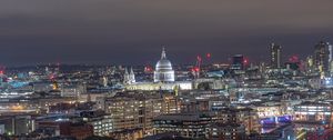 Preview wallpaper city, building, cathedral, evening