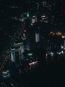 Preview wallpaper city, building, skyscrapers, night, lights