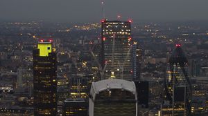 Preview wallpaper city, building, tower, architecture, lights