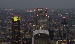Preview wallpaper city, building, tower, architecture, lights