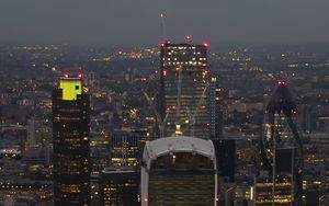 Preview wallpaper city, building, tower, architecture, lights