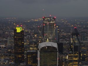 Preview wallpaper city, building, tower, architecture, lights