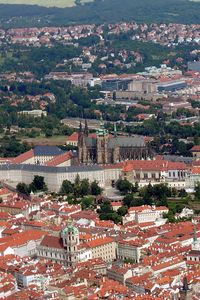 Preview wallpaper city, buildings, aerial view, prague, czech republic