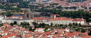 Preview wallpaper city, buildings, aerial view, prague, czech republic
