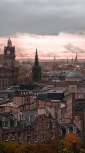 Preview wallpaper city, buildings, aerial view, architecture, old, edinburgh