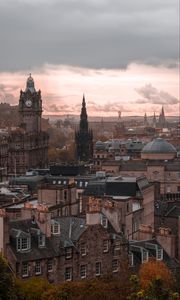 Preview wallpaper city, buildings, aerial view, architecture, old, edinburgh