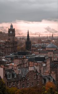 Preview wallpaper city, buildings, aerial view, architecture, old, edinburgh