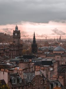 Preview wallpaper city, buildings, aerial view, architecture, old, edinburgh