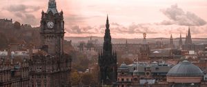 Preview wallpaper city, buildings, aerial view, architecture, old, edinburgh