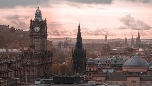 Preview wallpaper city, buildings, aerial view, architecture, old, edinburgh