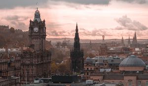 Preview wallpaper city, buildings, aerial view, architecture, old, edinburgh