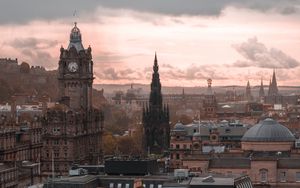 Preview wallpaper city, buildings, aerial view, architecture, old, edinburgh