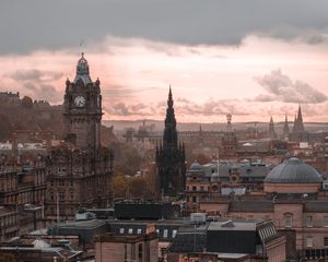 Preview wallpaper city, buildings, aerial view, architecture, old, edinburgh