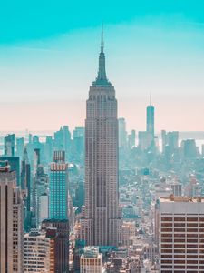 Preview wallpaper city, buildings, aerial view, skyscrapers, new york, usa