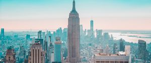 Preview wallpaper city, buildings, aerial view, skyscrapers, new york, usa