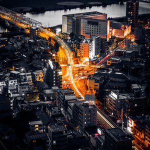 Preview wallpaper city, buildings, aerial view, tokyo, japan