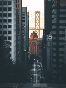 Preview wallpaper city, buildings, aerial view, street, architecture