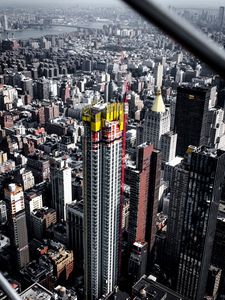 Preview wallpaper city, buildings, aerial view, skyscrapers, architecture, metropolis