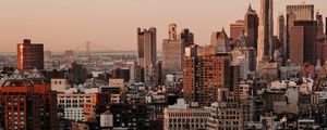 Preview wallpaper city, buildings, aerial view, skyscrapers, metropolis