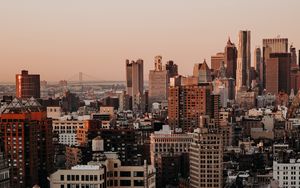 Preview wallpaper city, buildings, aerial view, skyscrapers, metropolis