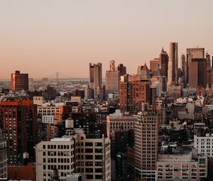 Preview wallpaper city, buildings, aerial view, skyscrapers, metropolis