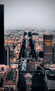 Preview wallpaper city, buildings, aerial view, architecture, paris, france