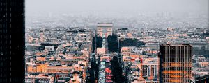 Preview wallpaper city, buildings, aerial view, architecture, paris, france