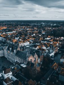 Preview wallpaper city, buildings, aerial view, architecture, brugge, belgium