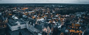 Preview wallpaper city, buildings, aerial view, architecture, brugge, belgium