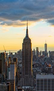 Preview wallpaper city, buildings, aerial view, metropolis, architecture, new york, usa