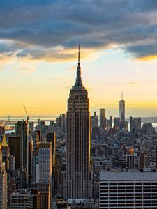 Preview wallpaper city, buildings, aerial view, metropolis, architecture, new york, usa