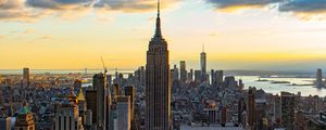 Preview wallpaper city, buildings, aerial view, metropolis, architecture, new york, usa