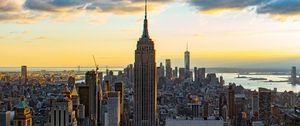 Preview wallpaper city, buildings, aerial view, metropolis, architecture, new york, usa