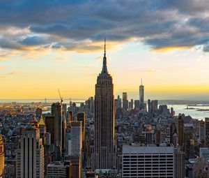 Preview wallpaper city, buildings, aerial view, metropolis, architecture, new york, usa