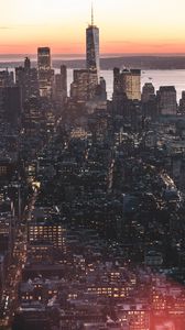 Preview wallpaper city, buildings, aerial view, metropolis, new york, usa