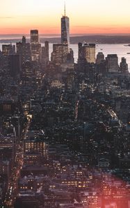 Preview wallpaper city, buildings, aerial view, metropolis, new york, usa