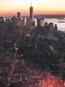 Preview wallpaper city, buildings, aerial view, metropolis, new york, usa