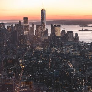 Preview wallpaper city, buildings, aerial view, metropolis, new york, usa