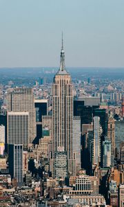 Preview wallpaper city, buildings, aerial view, metropolis, architecture, new york