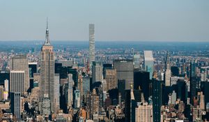 Preview wallpaper city, buildings, aerial view, metropolis, architecture, new york