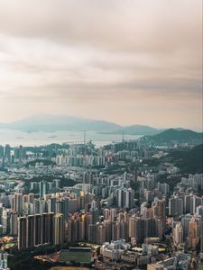 Preview wallpaper city, buildings, aerial view, architecture, hong kong