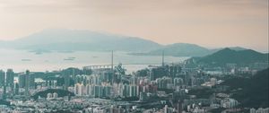 Preview wallpaper city, buildings, aerial view, architecture, hong kong