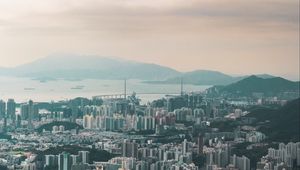 Preview wallpaper city, buildings, aerial view, architecture, hong kong