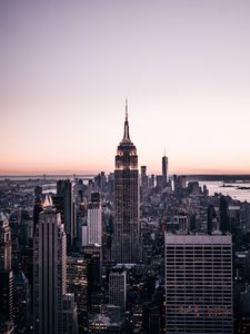 Preview wallpaper city, buildings, aerial view, architecture, metropolis, new york