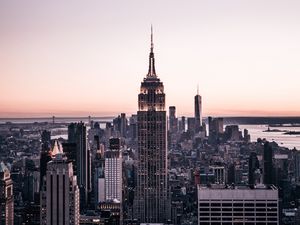 Preview wallpaper city, buildings, aerial view, architecture, metropolis, new york