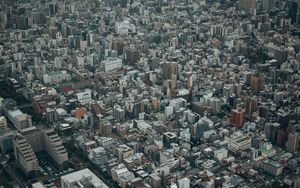 Preview wallpaper city, buildings, aerial view, metropolis